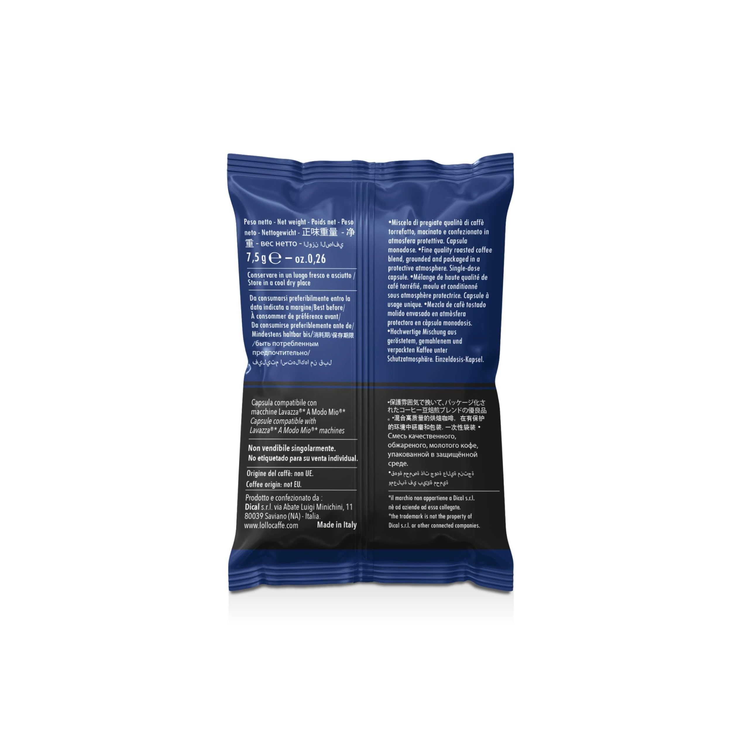 Lollo Caffe PASSIONEMIO Compatibili A Modo Mio Miscela Nera capsule 200 pezzi