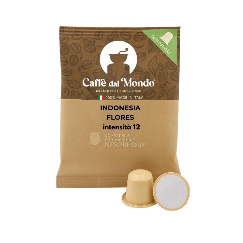 Caffè dal Mondo Capsule compatibili Nespresso Indonesia Flores 80 compostabili