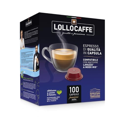 Lollo Caffè Passione Mito capsule decaffeinate 100 pezzi compatibili A Modo Mio