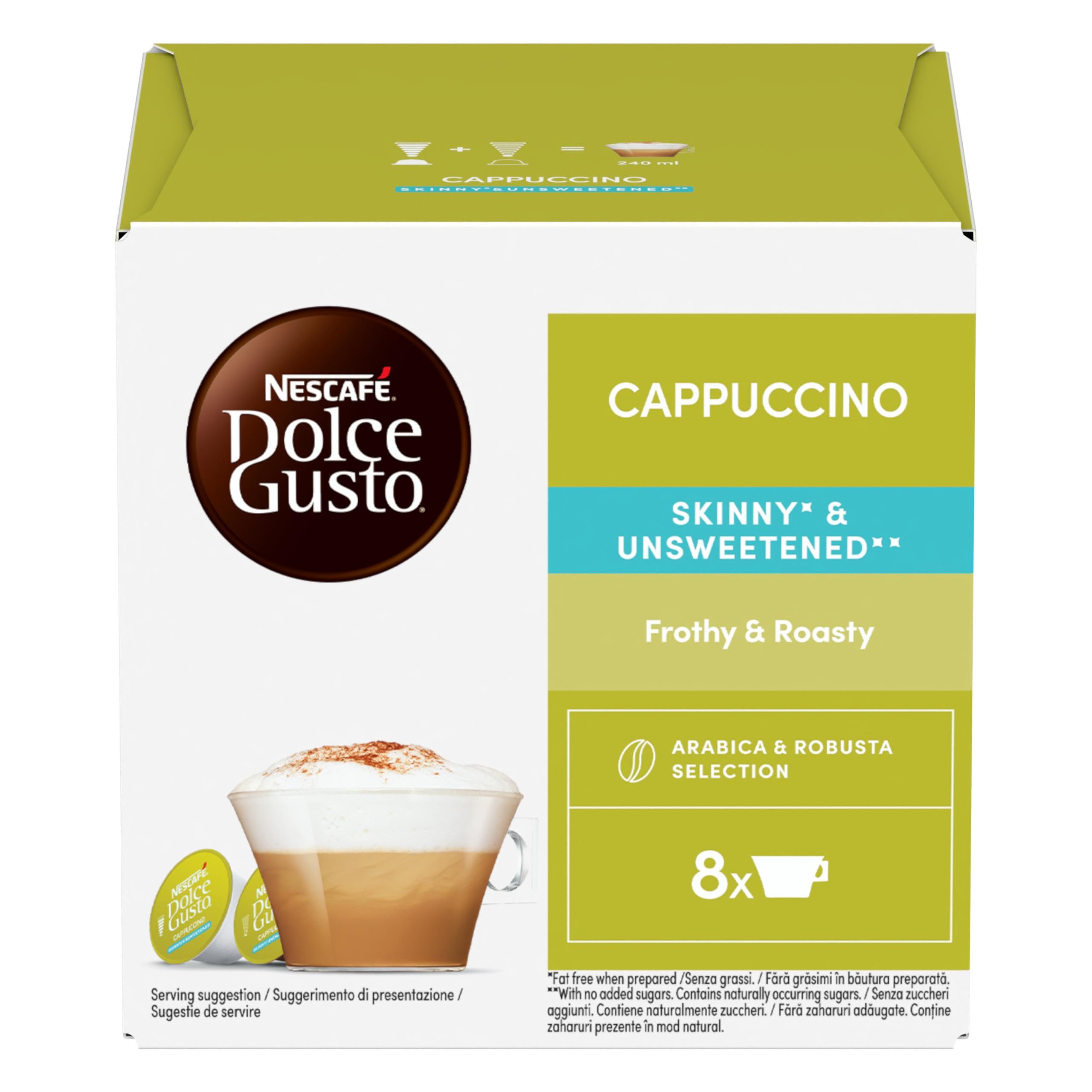 NESCAFÉ Dolce Gusto Cappuccino Light capsule caffè e latte 48 pezzi senza grassi