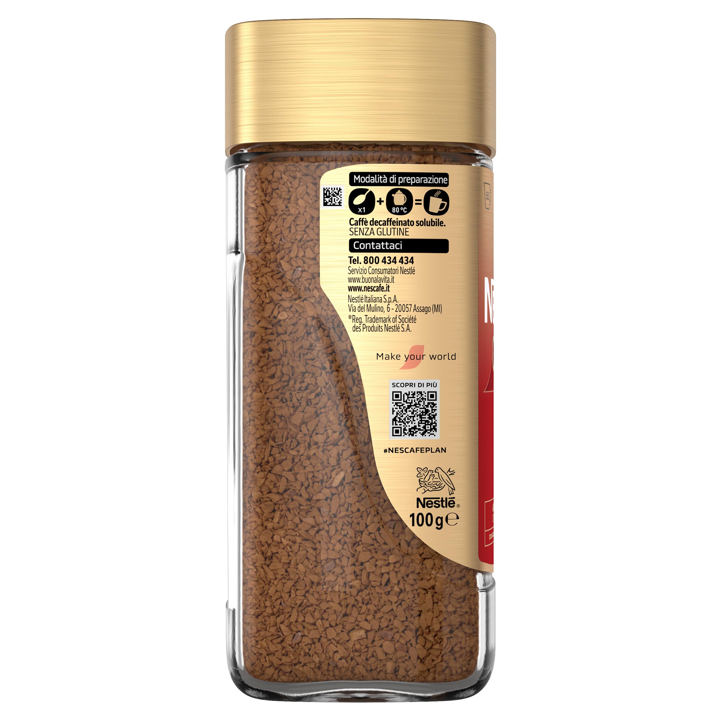 NESCAFÉ Gold Decaf caffè solubile decaffeinato 100 g confezione da 1