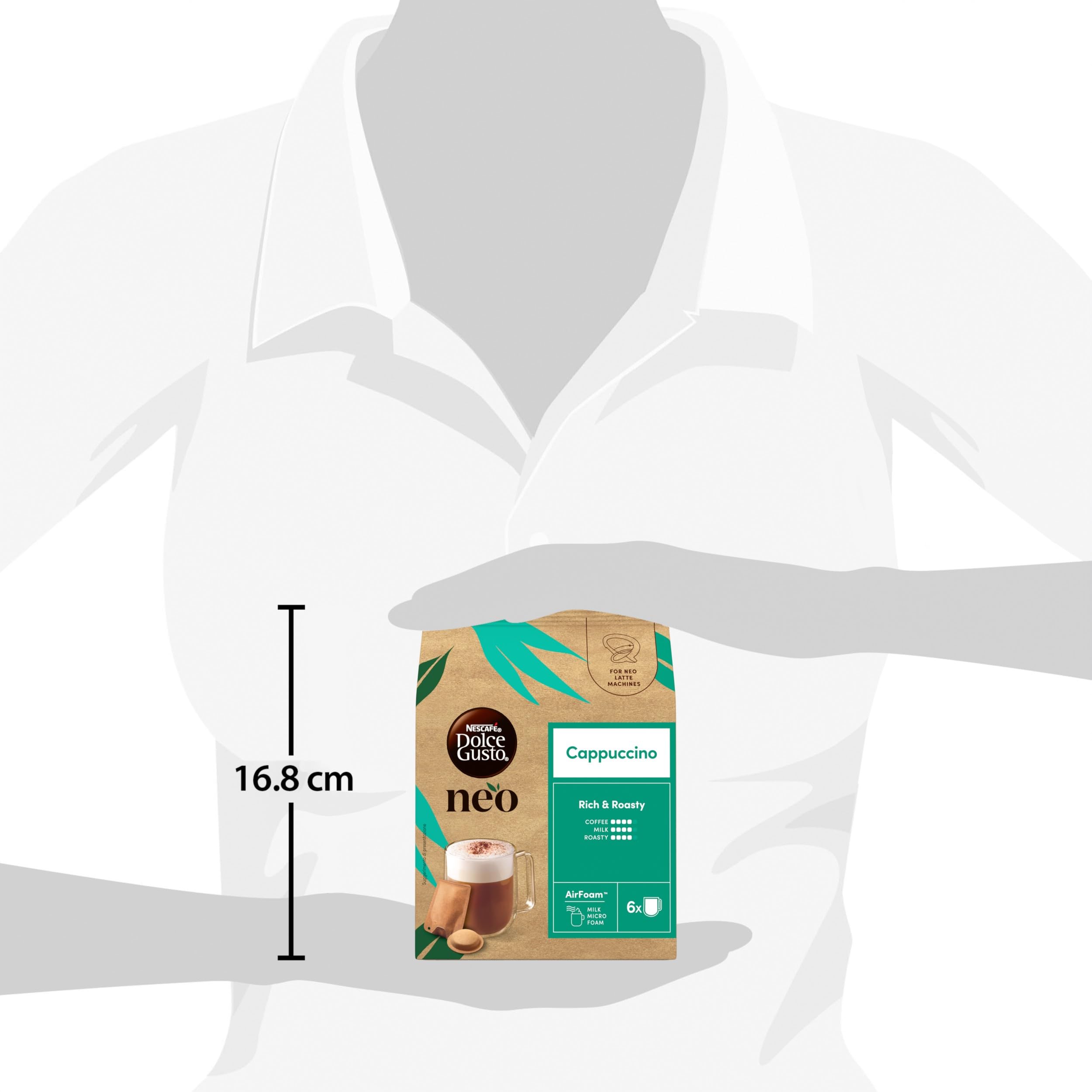 NESCAFÉ Dolce Gusto NEO Cappuccino capsule 6 pezzi e 6 bustine latte